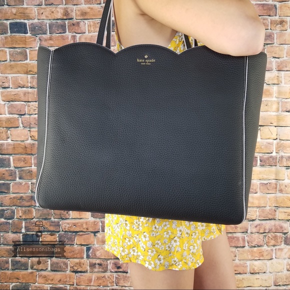 Kate spade large black scalloped leewood rainn Bag - Picture 5 of 8